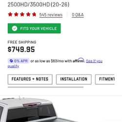 Hard Roll Up Bed Cover
6'9" Bed | Chevy/GMC Silverado/Sierra 2500HD/3500HD (20-26)