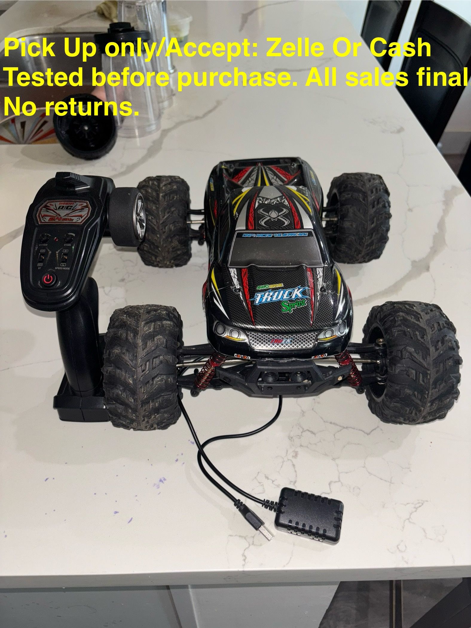 Hosim 9125 Remote Control Car RC Car Monster Truck 1/10 2 Batteries