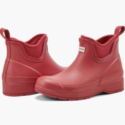 Brand new Hunter Waterproof Rain Boots chelsea Red Size 8 