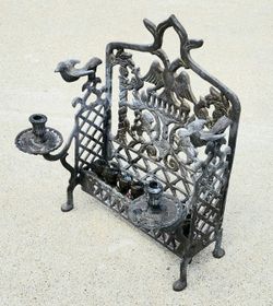 Baal Shem Tov Chasidic Polish 19th century antique menorah Menora Chanukiah