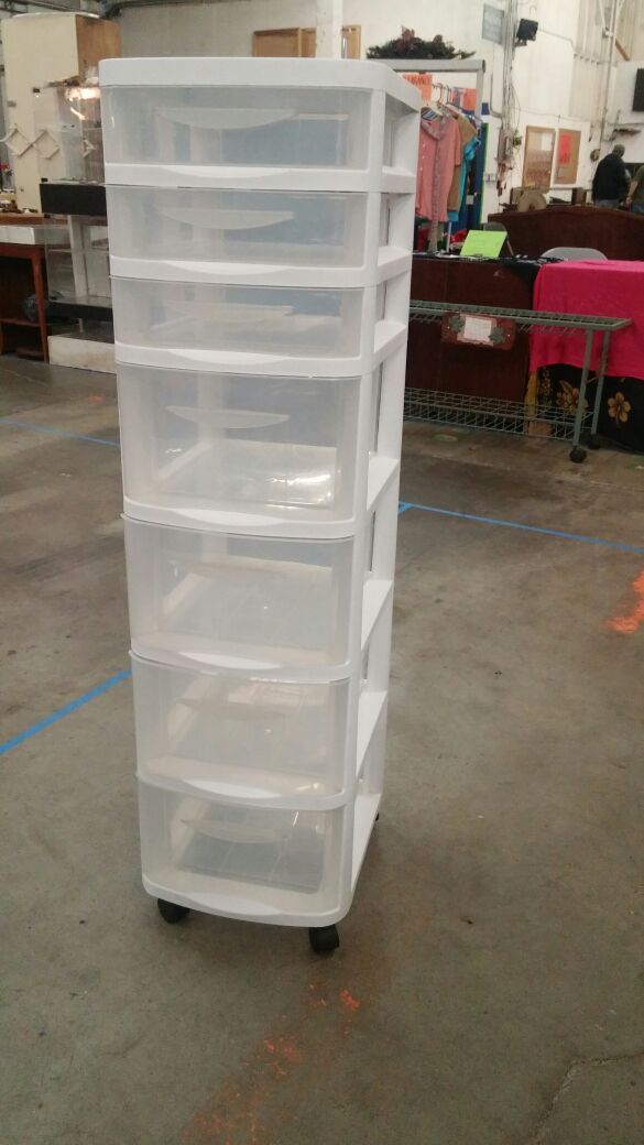 7 Drawer Style Master Plastic Storage Cart