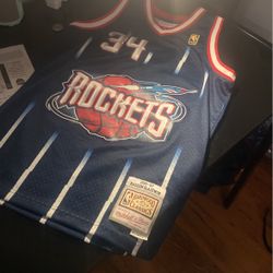 Throwback Houston Jersey 34 Olajuwon