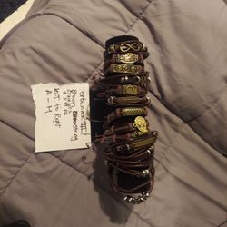 Mens Brown drawstring bracelets 