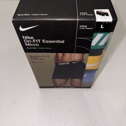 Men's Nike 3-Pack Dri-FIT Essential Micro Stretch Trunk Black Underwear (G-Y-B)