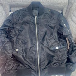 Men’s H&M Black Bomber Jacket Size S - Excellent Condition