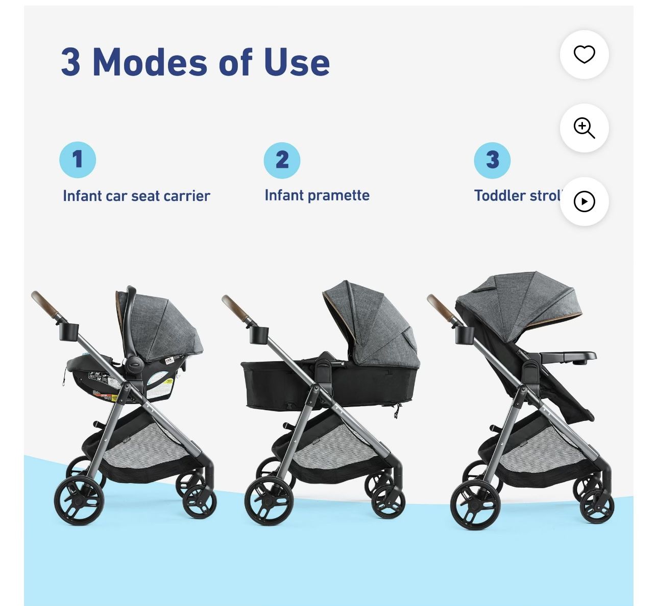 Graco Modes Trio Travel System, Hemlock,