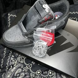 Travis Scott Jordan 1 Lows Black Phantom