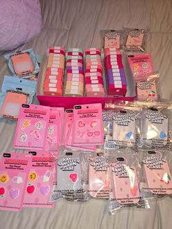 Hand sanitizers and charm cases $1 each