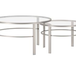 Nested Glass Top Coffee table 