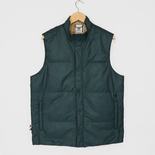 ADIDAS ORIGINALS X PRIMALOFT UNISEX SKATEBOARDING INSULATED VEST SHADOW GREEN