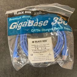 Giga Base 350 Patch Cable 7’ Black Box 