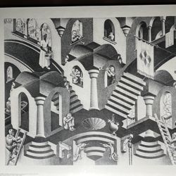 MAURITS C. ESCHER, Convex and Concave - 1955 Lithograph