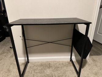 Black Desk with Side Bag