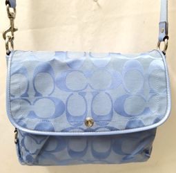 Coach Signature Crossbody Bag Light Blue