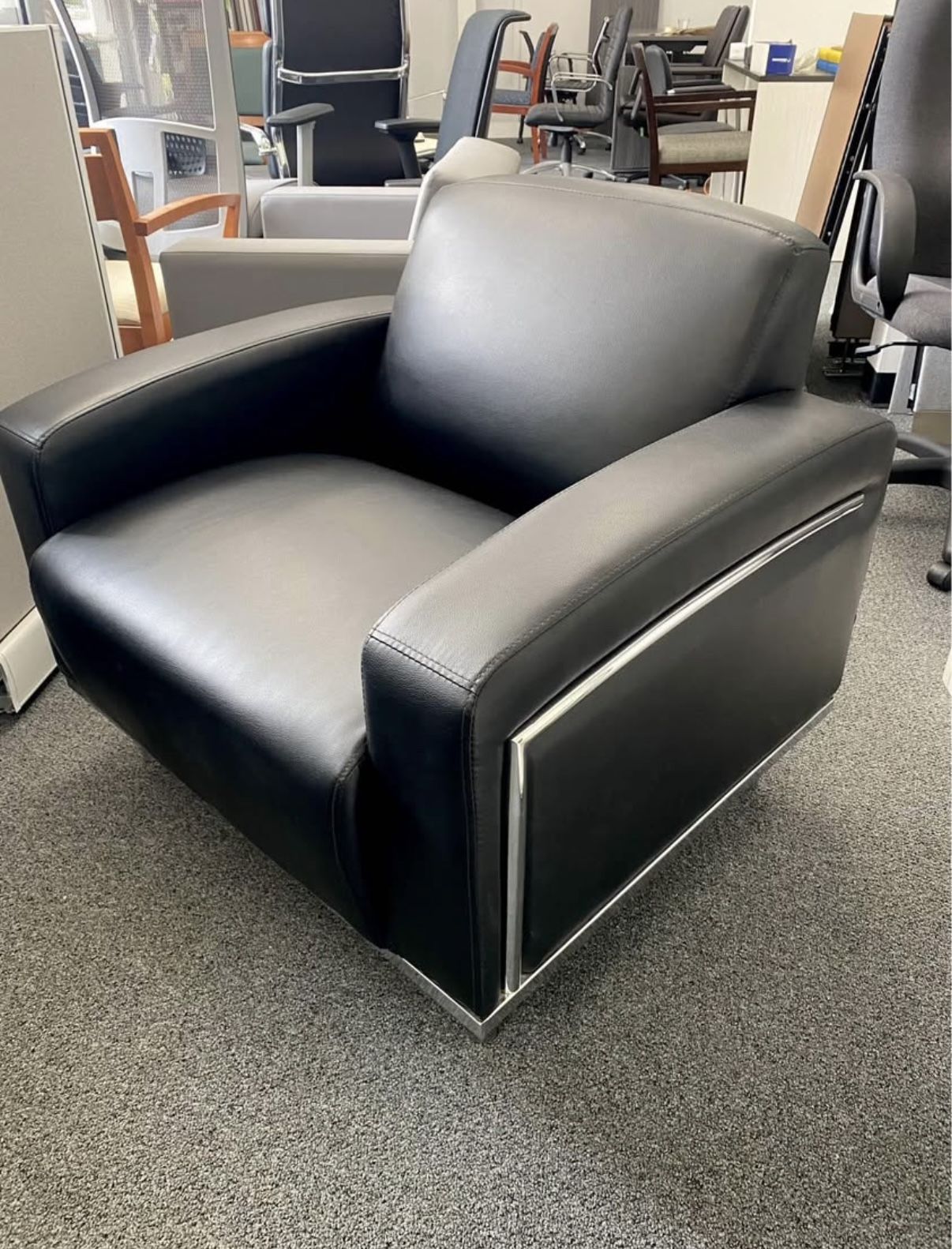 Black Leather Club Chair