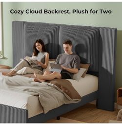 Queen Corduroy bed frame new in box