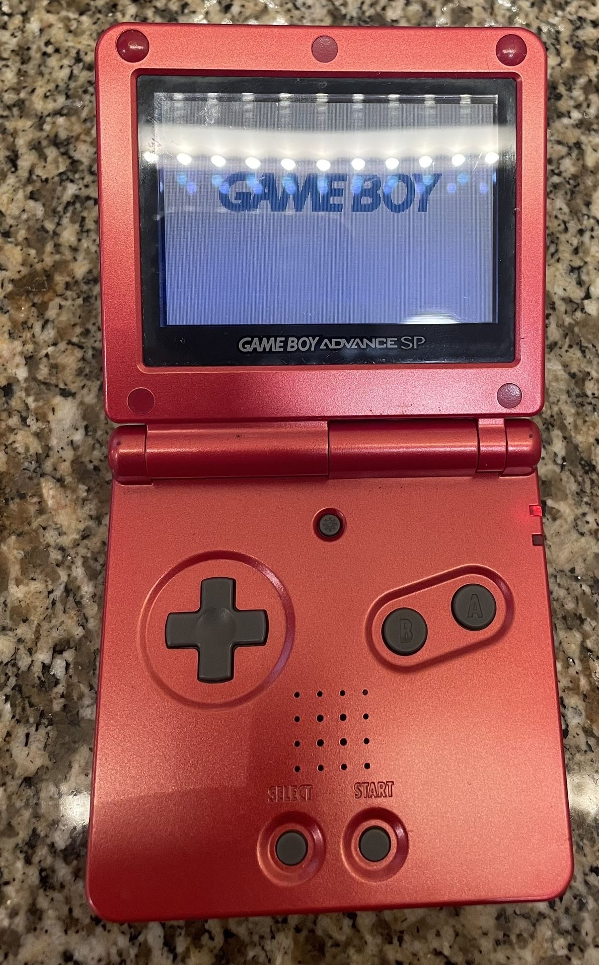 (New battery) Nintendo Gameboy Advance SP Red