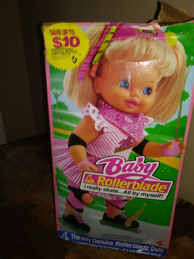 Baby rollerblade best sale doll