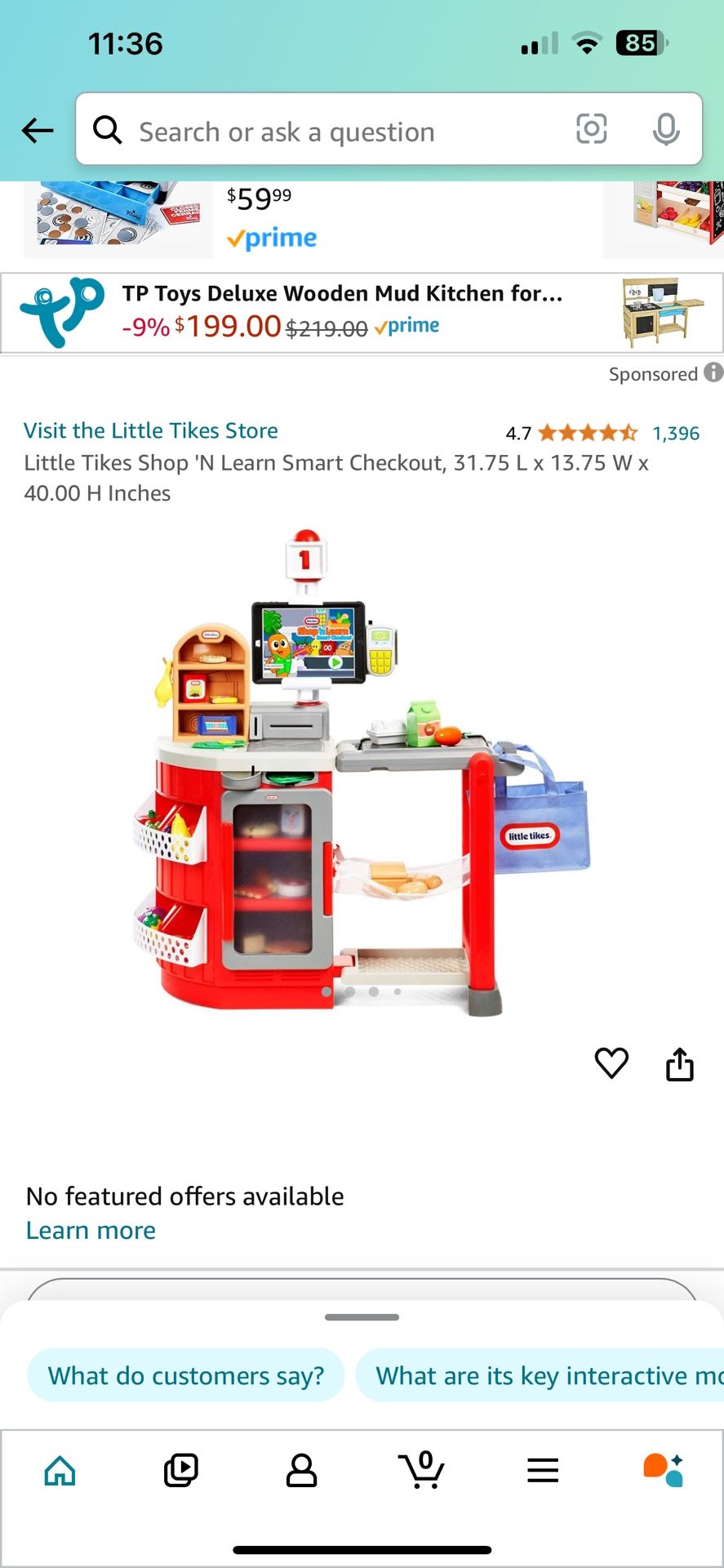 Kids Kitchen Play Set & Grocery Store Playset. Used.