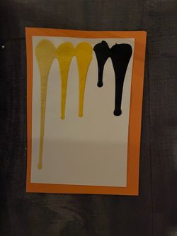 Yellow dripping painting