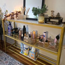 Gold Vanity Shelf / Makeup Organizer