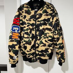 BAPE 1st Camo Shark MA-1 Bomber RARE 