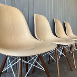 Set Of Four Eames Molded Plywood Side Chairs For Herman Miller