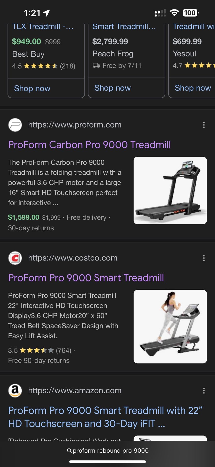 ProForm Pro 9000 Smart Treadmill