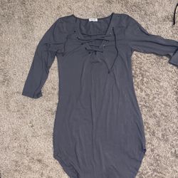 Grey 3/4 Dress