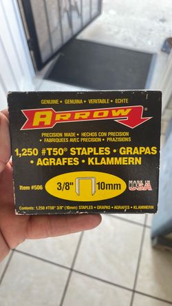 Arrow T50 Staples 3/8" 1,250 Count