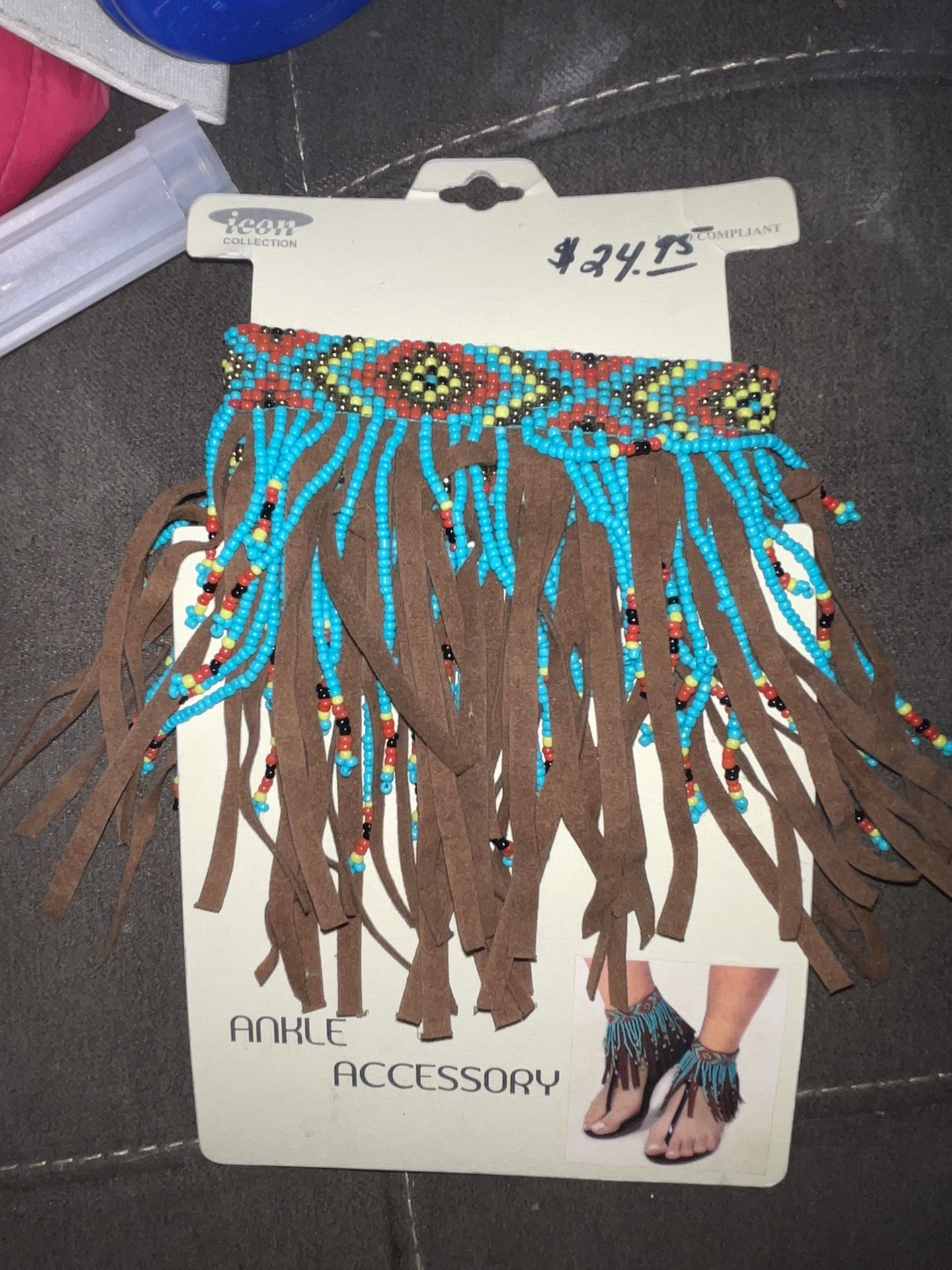 Ankle Accessorie Fringe With Beads 