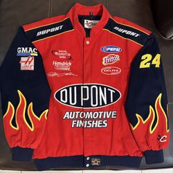 Vintage NASCAR #24 Jeff Gordon Chase Authentics Flames Jacket Size XL
