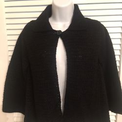Womens Fever Black Sweater Size PM
