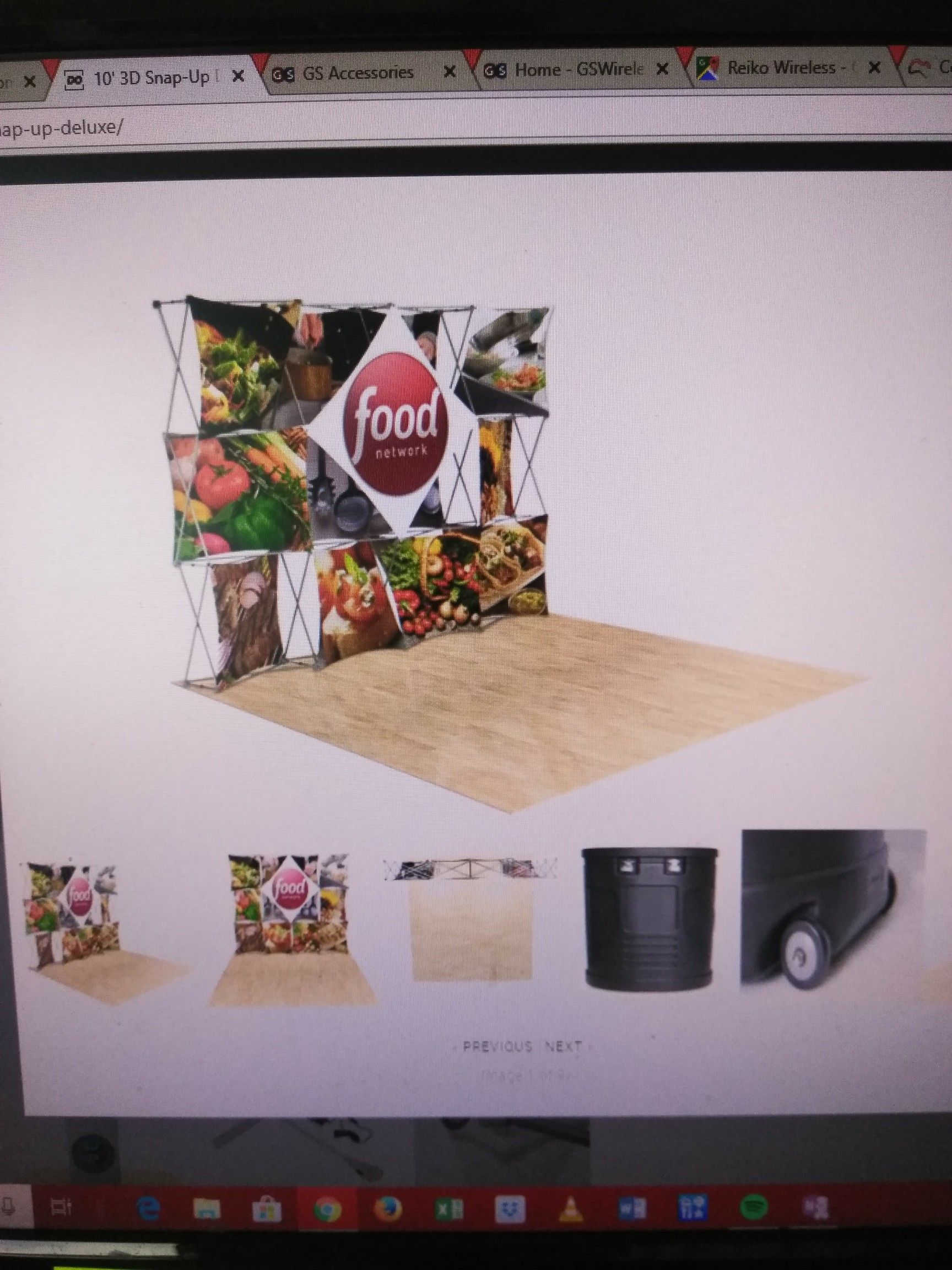 #2 8FT 3D snap up display kit