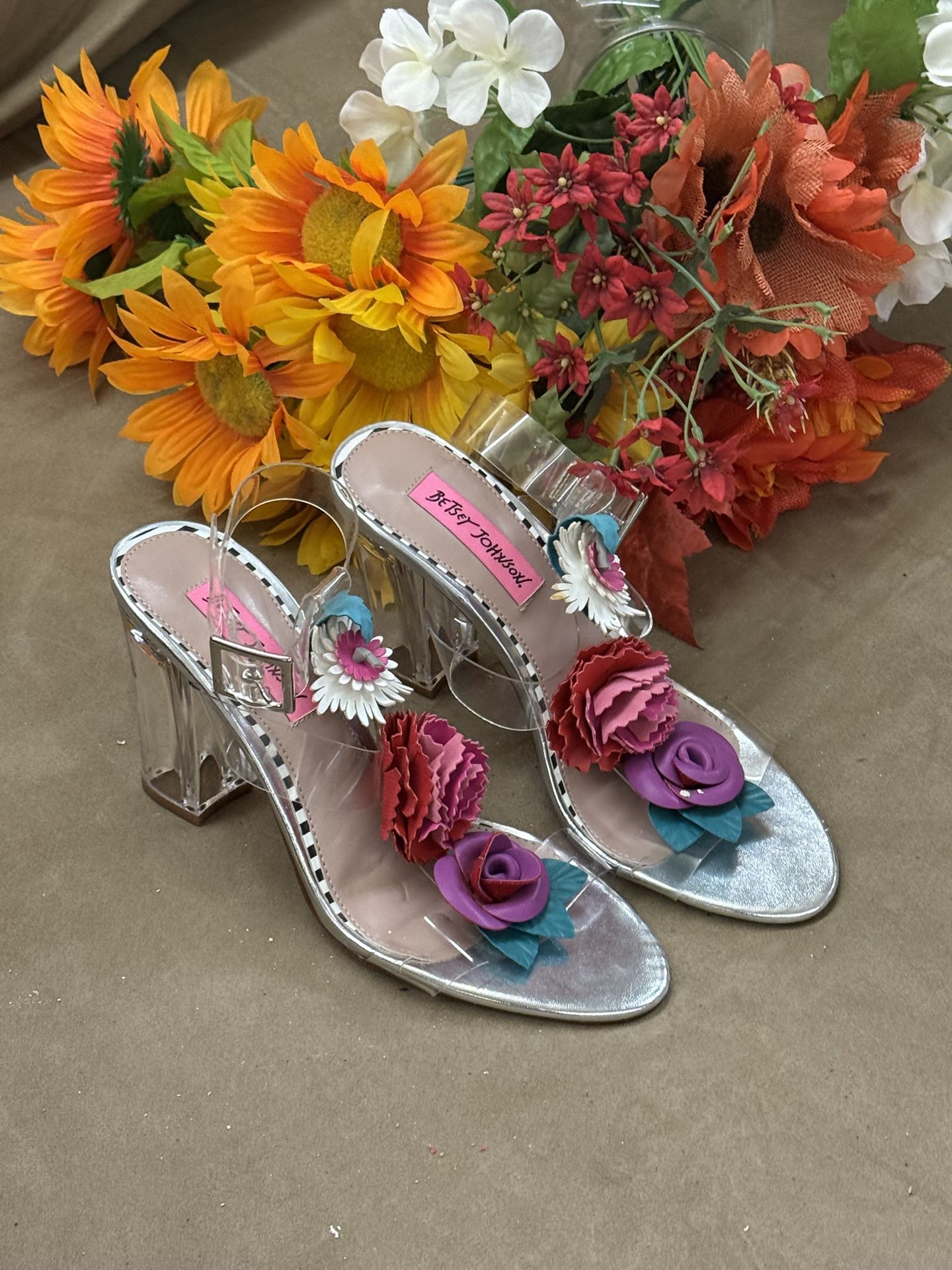 Betsy Johnson Floral Heels