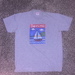 grey supreme t shirt size m