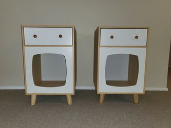 Mid Century Modern Cat Hutch Nightstands