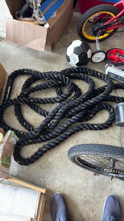 Amazon basics battle rope for home workouts