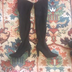 WomensThigh High Black Suede Boots7.5