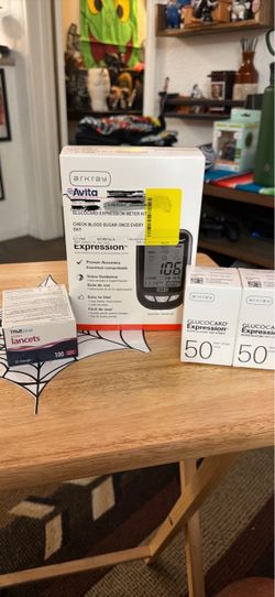 Glucocard Expression Blood Glucose Meter + 100 Test Strips