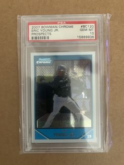 2007 Bowman Chrome Eric Young Jr. Prospects PSA10
