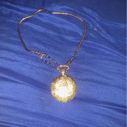 Vintage Clock Necklace 