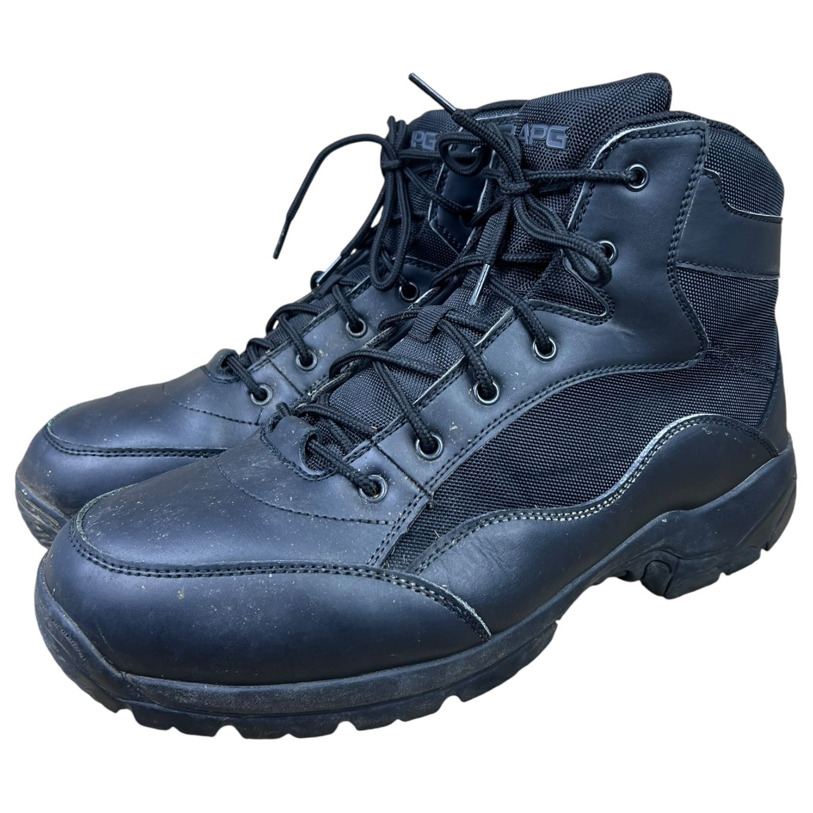 LAPG LA PoliceGear Men's SZ 14R Black Tactical Combat Hiking Boots Leather/Nylon