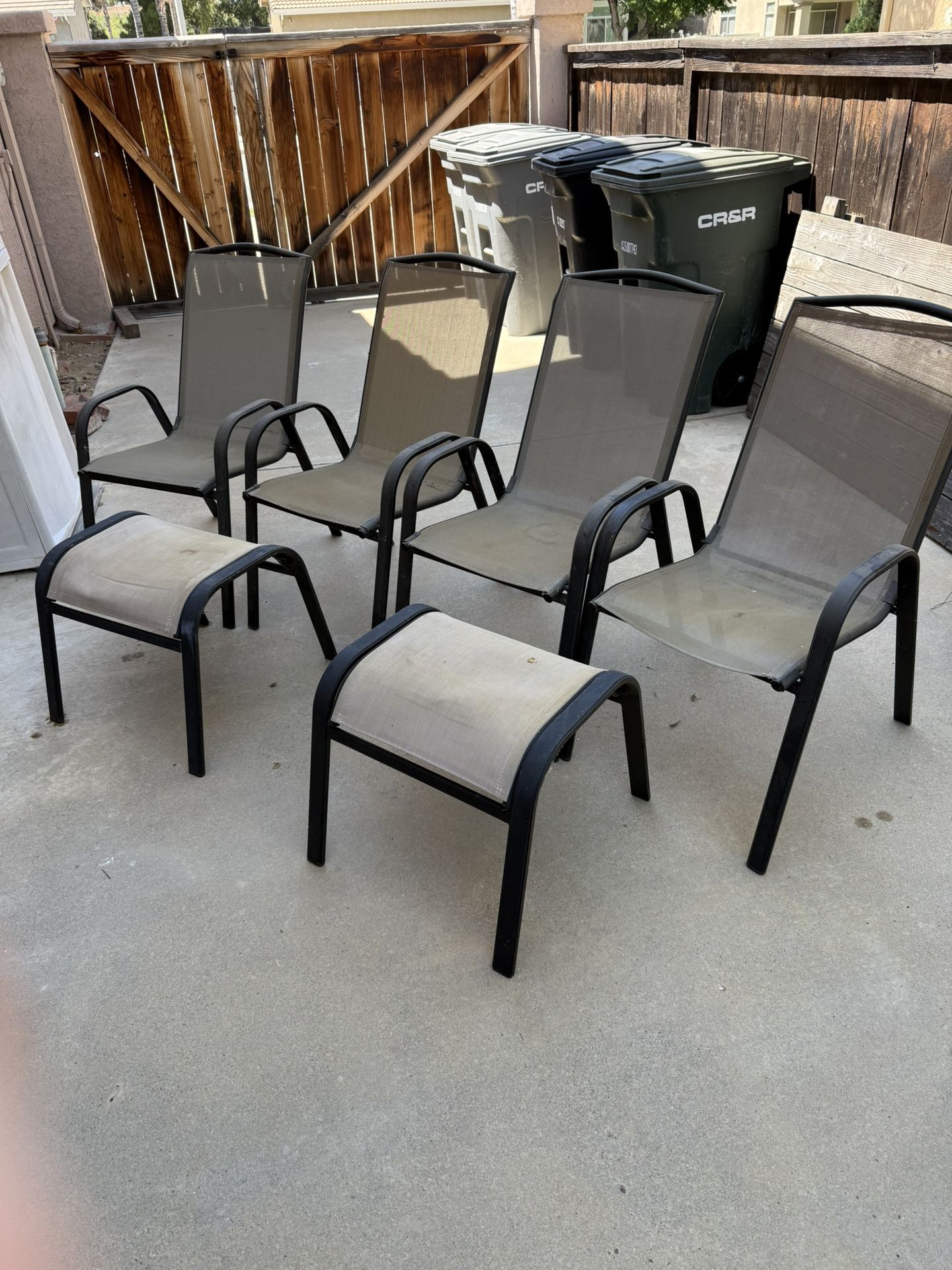FREE 4 Chairs & 2 Ottomans