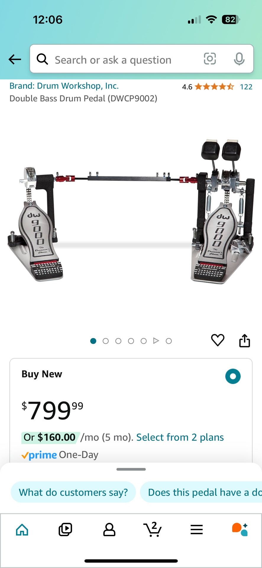 DW Double Base Pedal (OBO)