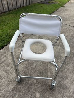 DMI Rolling Commode Shower Chair