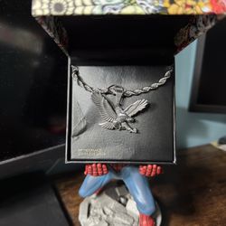 Ed Hardy Eagle Necklace Stainless Steel 24” Chain NEW w/ Box