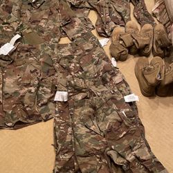 Military/ Hunting Clothes And Boots
