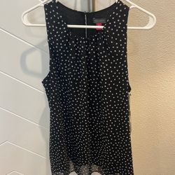 Brand New- Vince Camuto Black Pleated Sleeveless Tank Top