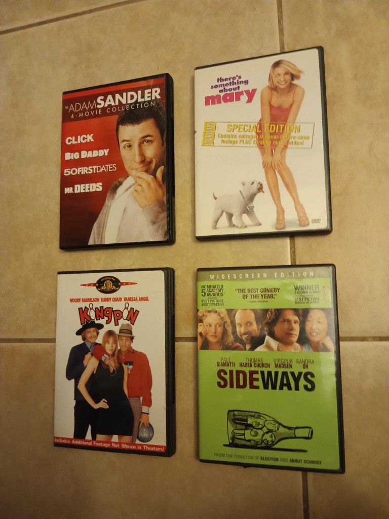 Used DVD Comedy Lot Adam Sandler Kingpin Sideways Something About Mary